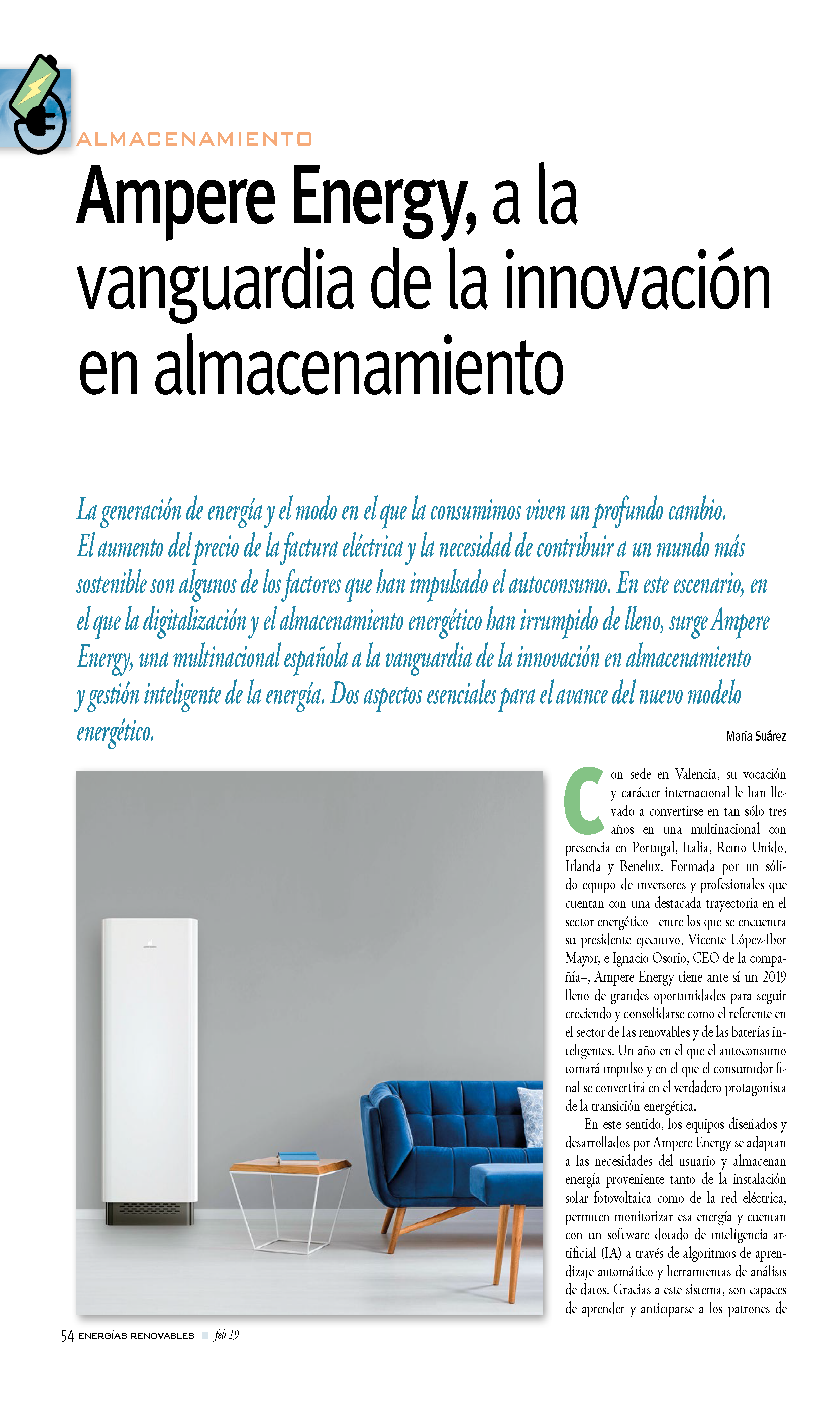 Ampere Energy en la revista Energías Renovables